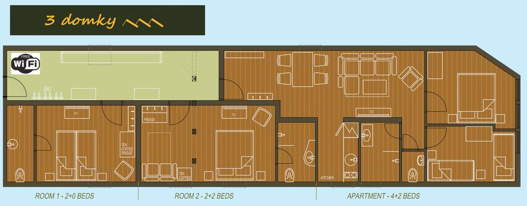Bed and Breakfast 3 Domky Демяновская долина Экстерьер фото